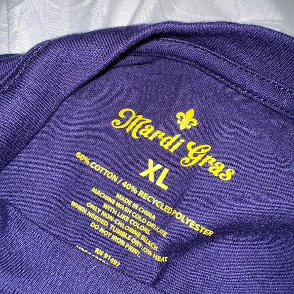 Mardi Gras Graphic Tee - Purple - Picture 2 of 3